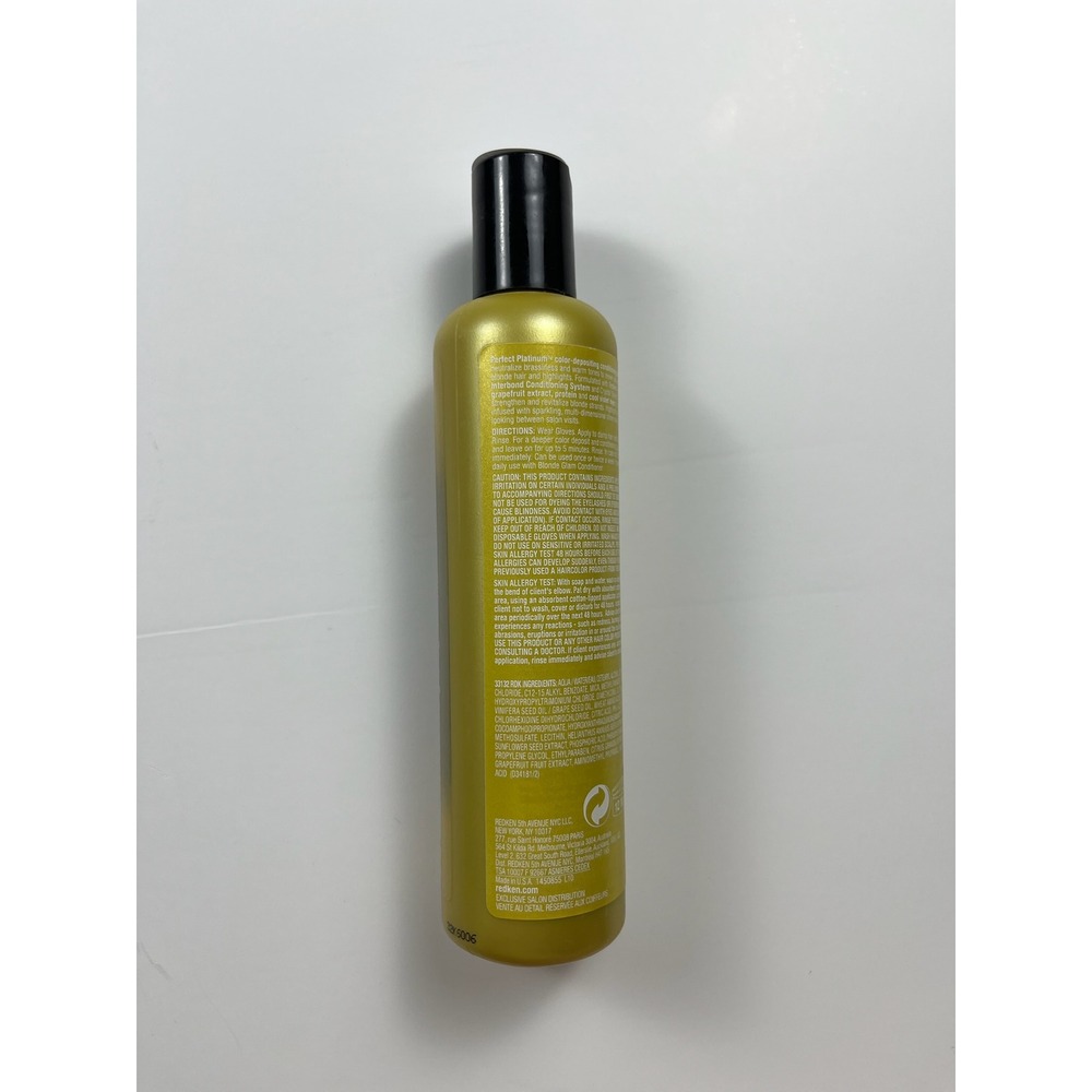 Redken Blonde Glam Color Enhancer Perfect Platinum 8.5oz Conditioning Treatment - Picture 3 of 3
